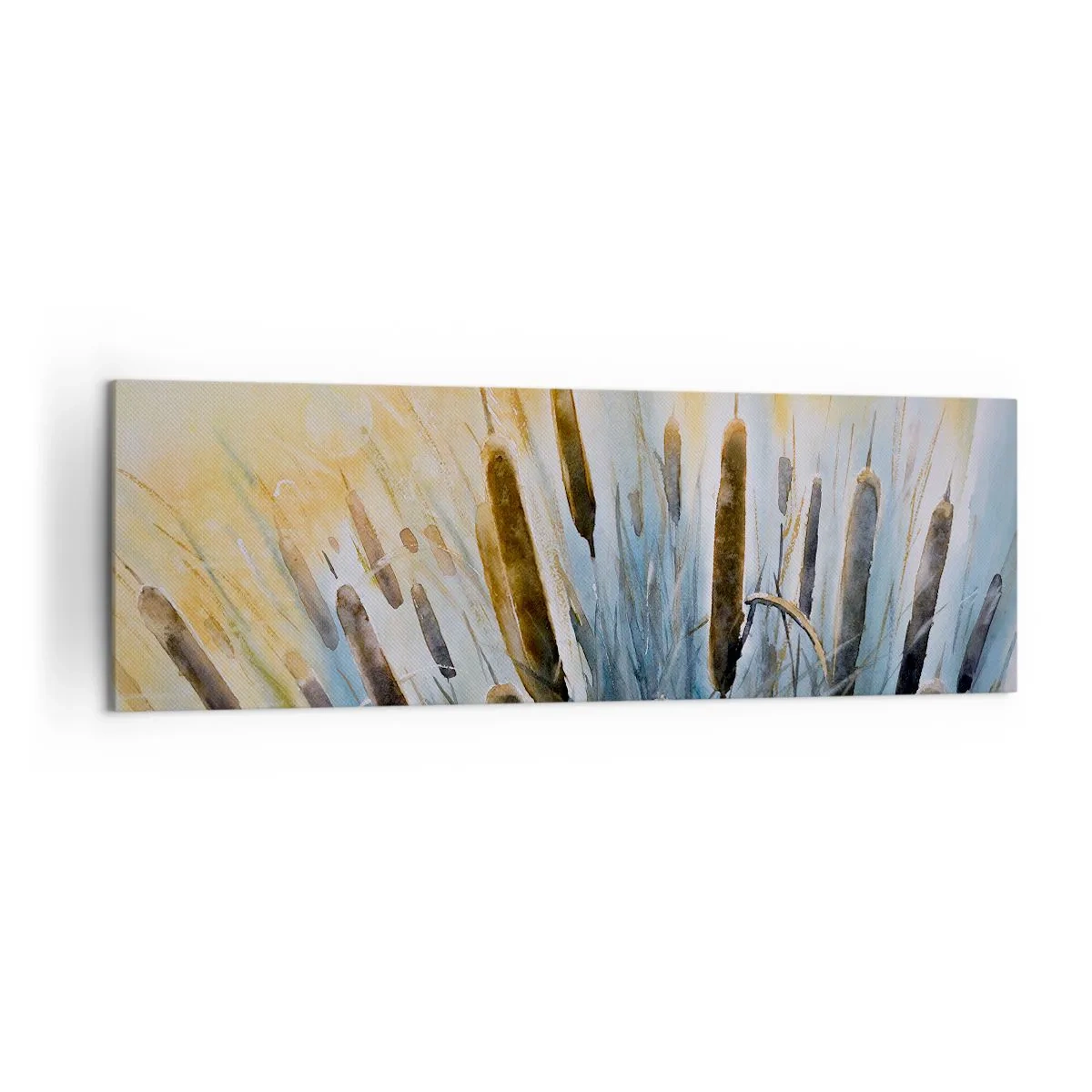 Quadro su tela - Stampe su Tela - Canne pittoresche sotto i raggi del sole - 160x50cm - Fresco dell'acqua, calore del sole - Decorazione murale moderna per soggiorno e camera da letto ARTTOR
