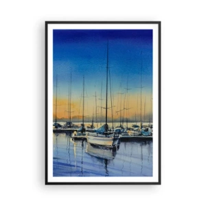 Poster in cornice nera - La fine di una buona giornata - 70x100 cm