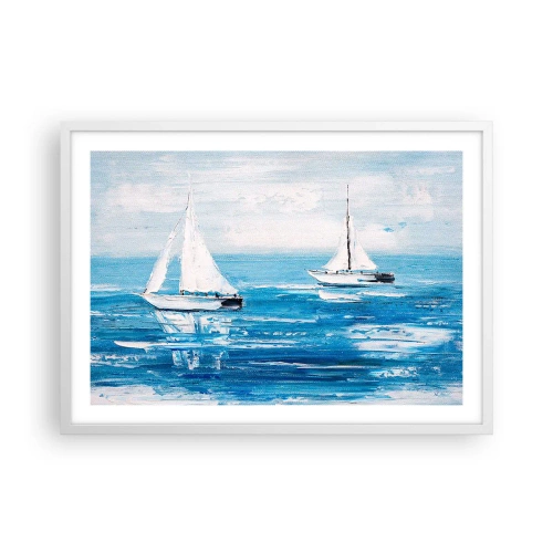 Poster in cornice bianca - Con un amico al fianco - 70x50 cm