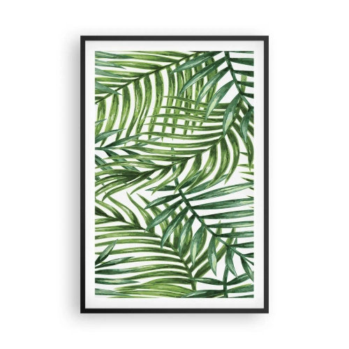 Poster in cornice nera - Sotto un baldacchino verde - 61x91 cm