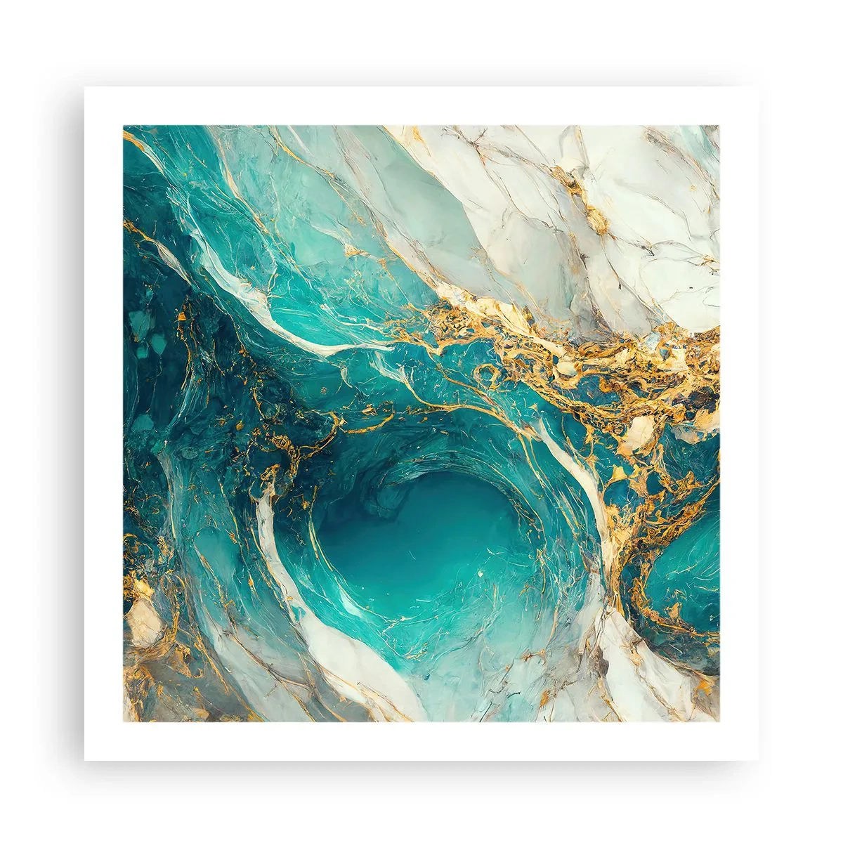 Poster - Composizione con vene d'oro - 60x60 cm