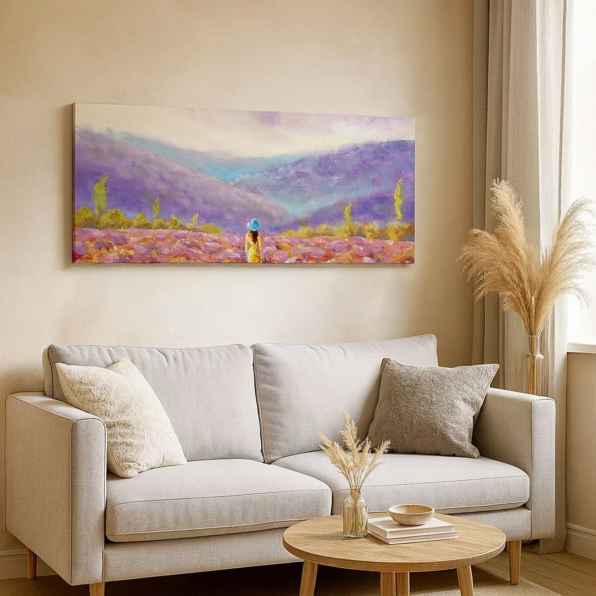 Quadro su tela - Stampe su Tela - Nel mondo di lavanda - 100x40 cm