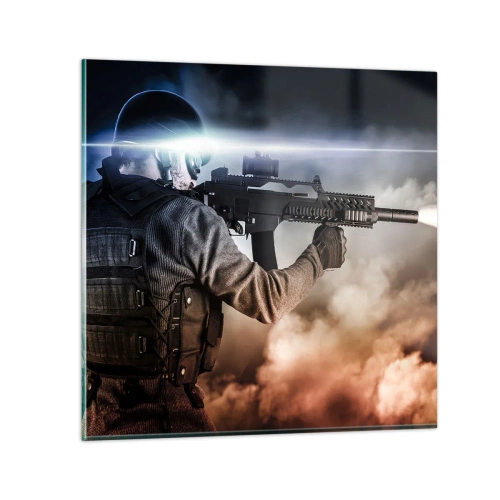 Quadro su vetro - Semplicemente un eroe - 30x30 cm