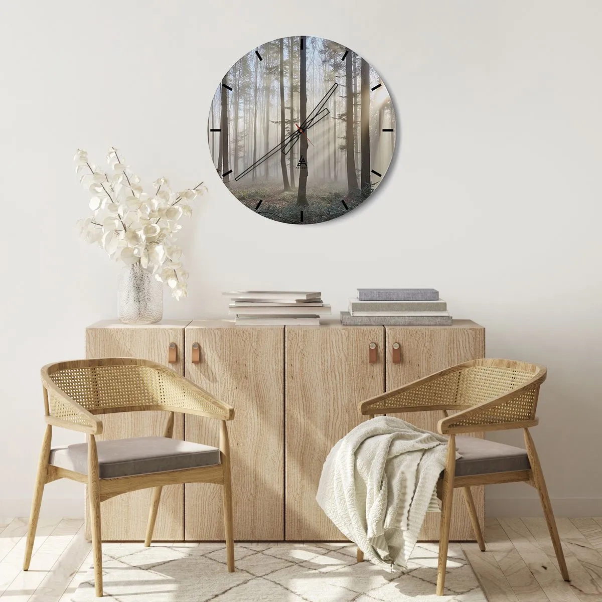 Orologio da parete - Orologio in Vetro - Anche la nebbia si è svegliata - 30x30 cm