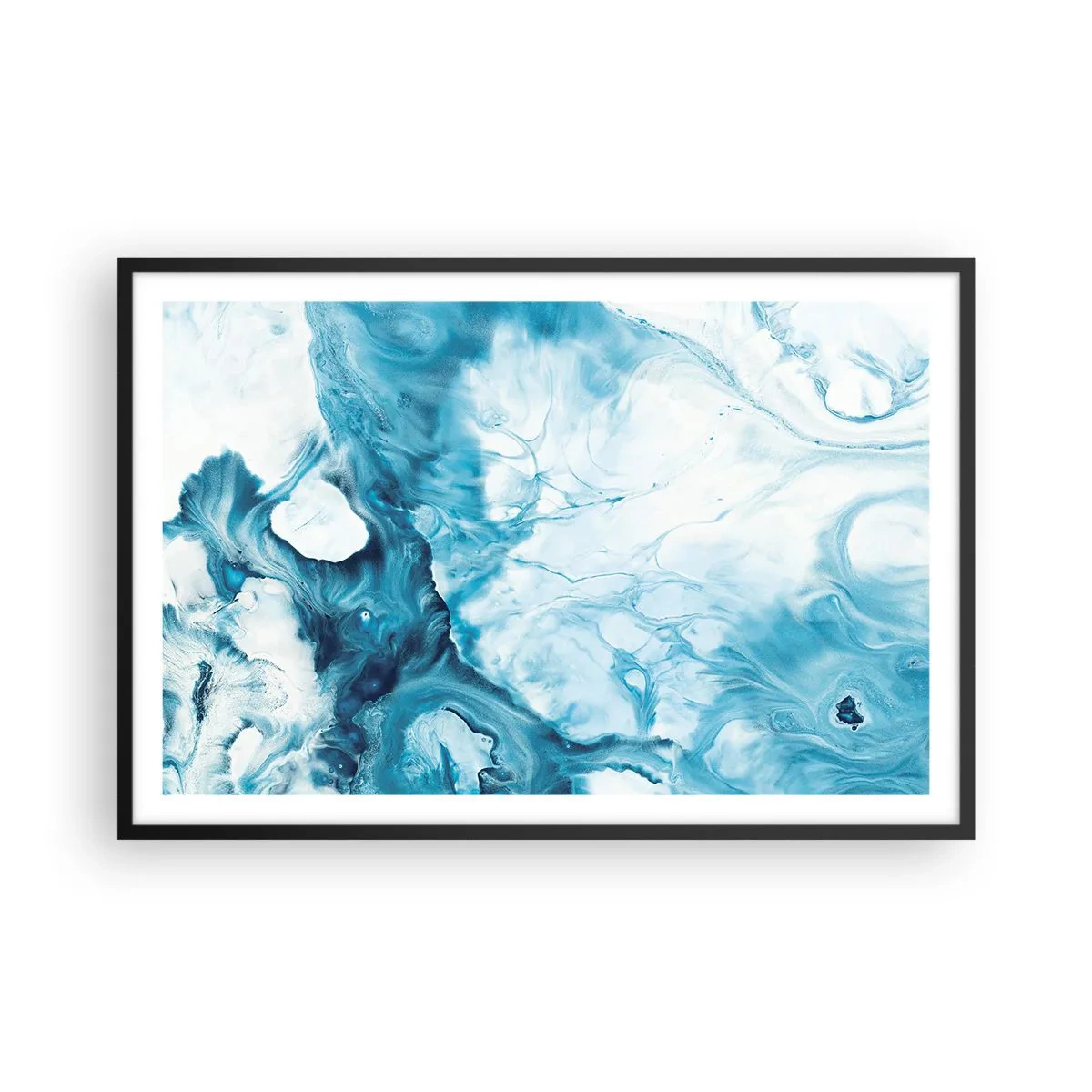 Poster in cornice nera - Concerto di blu - 91x61 cm