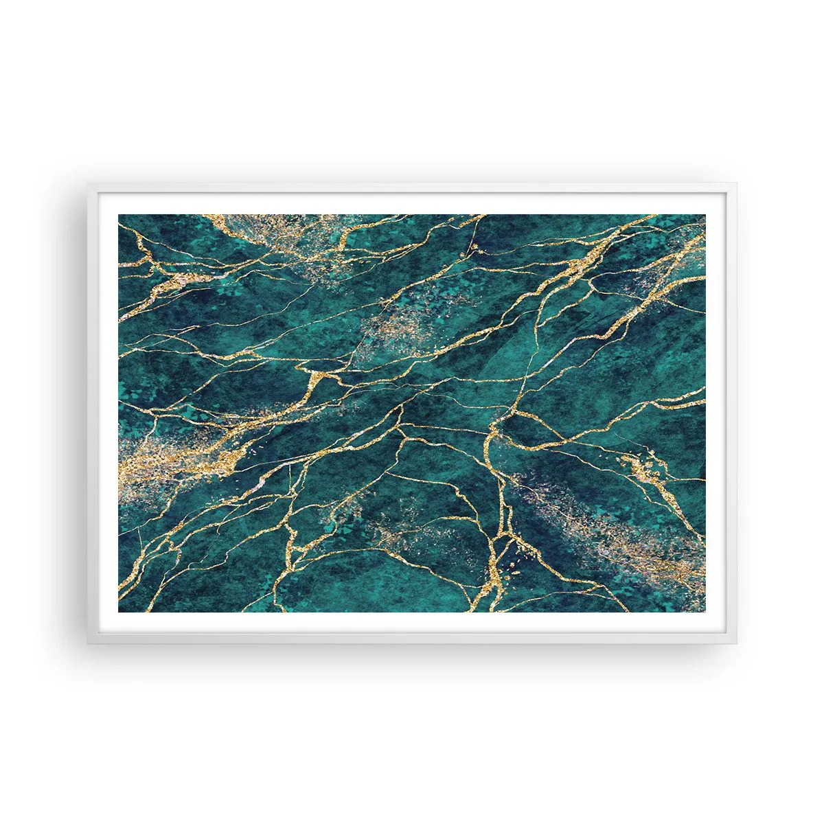 Poster in cornice bianca - La vena d'oro - 100x70 cm