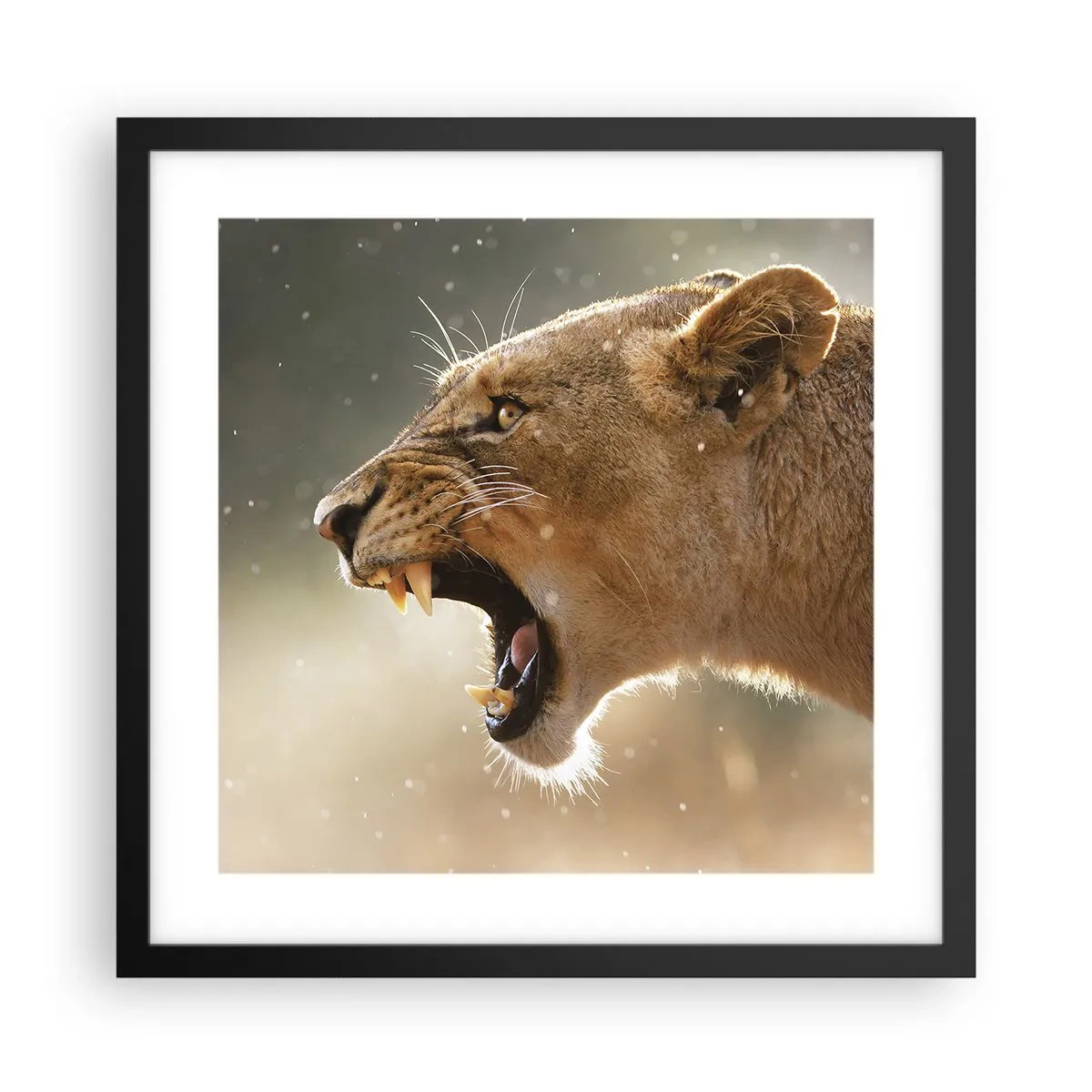 Poster in cornice nera - Prova a non ascoltare - 40x40 cm