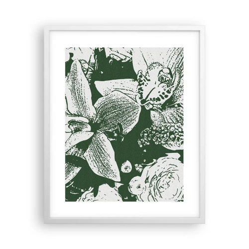 Poster in cornice bianca - Bouquet: il mondo del verde - 40x50 cm
