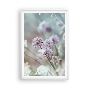 Poster in cornice bianca - Le dolci filigrane delle erbe - 61x91 cm