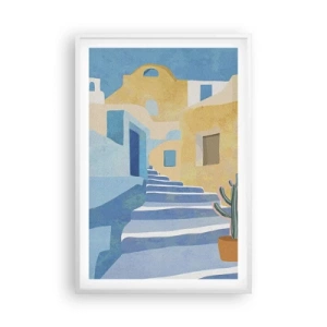 Poster in cornice bianca - Un giorno in una città araba - 61x91 cm