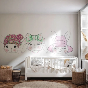 Fotomurali Premium Sand - Pensierosa, triste, contenta - Per bambini, Grafica, Illustrazione - 300x210 cm