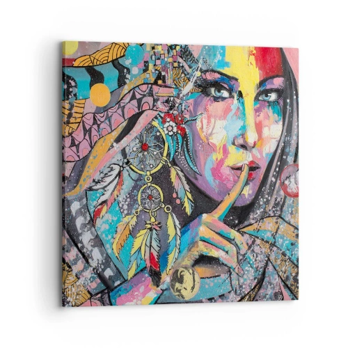 Quadro su tela - Stampe su Tela - Taci, finché capirai - 70x70 cm