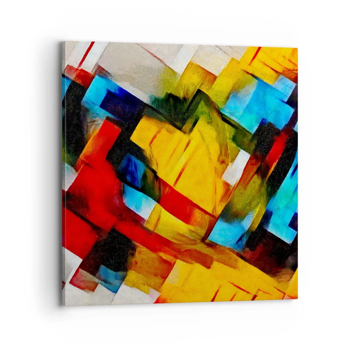 Quadro su tela - Stampe su Tela - Intreccio multicolore - 70x70 cm