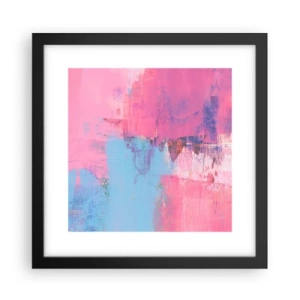 Poster in cornice nera - Rosa, blu e un pizzico di luce - 30x30 cm