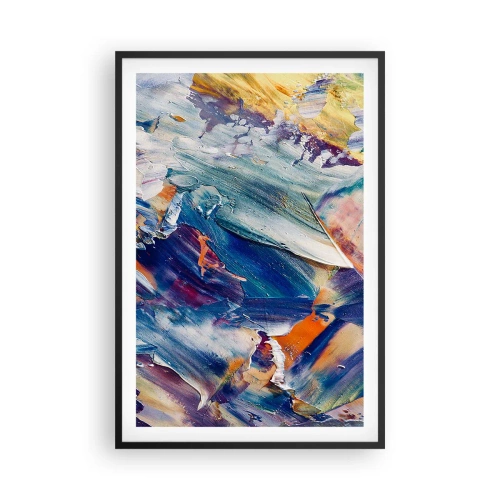 Poster in cornice nera - La confusione del colore - 61x91 cm