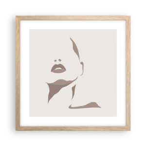 Poster in cornice rovere chiaro - Fatta di luce e ombra - 40x40 cm