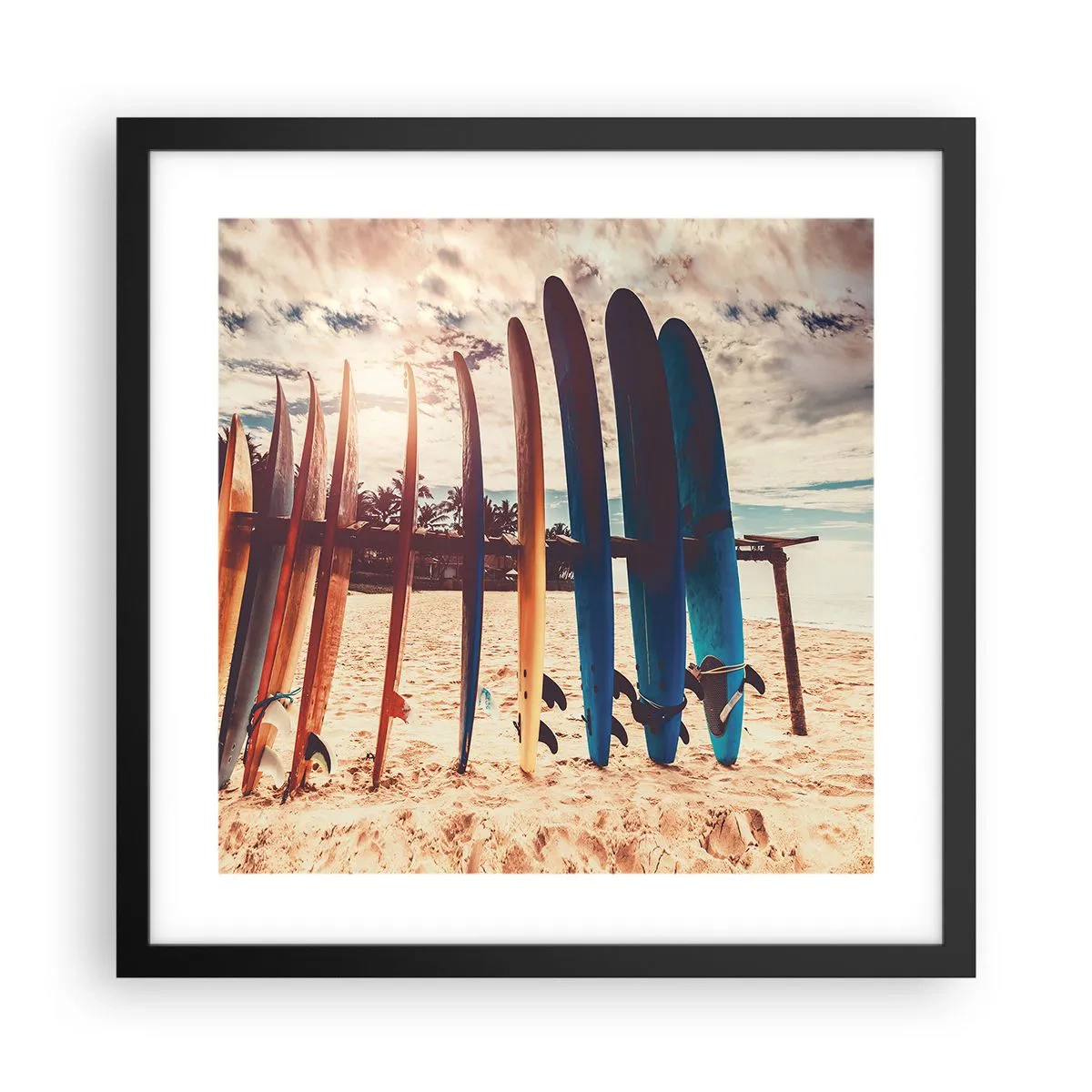 Poster in cornice nera - Buonanotte, a domani - 40x40 cm