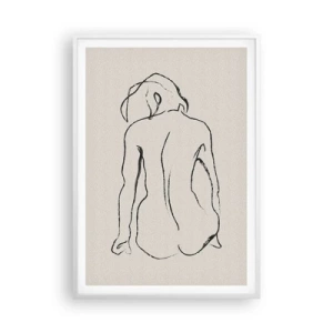 Poster in cornice bianca - Nudo di ragazza - 70x100 cm