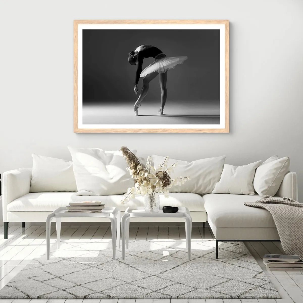 Poster in cornice rovere chiaro - Bella ballerina - 91x61 cm