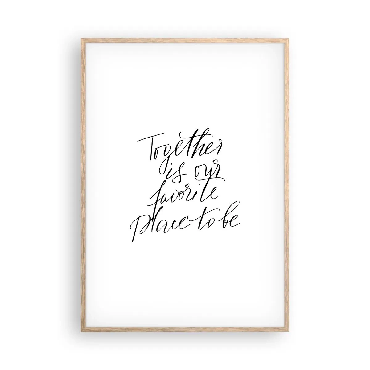 Poster in cornice rovere chiaro - Anche tu lo senti? - 70x100 cm