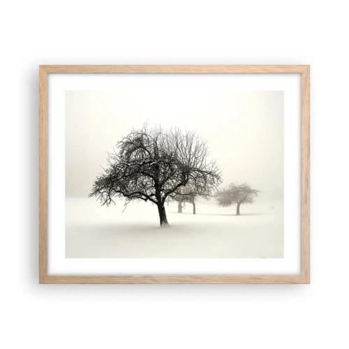 Poster in cornice rovere chiaro - Sogno invernale - 50x40 cm