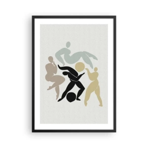 Poster in cornice nera - Sagome astratte di figure in movimento dinamico - 50x70cm - Movimento per la salute e per la bellezza - Decorazione murale moderna per soggiorno e camera da letto ARTTOR