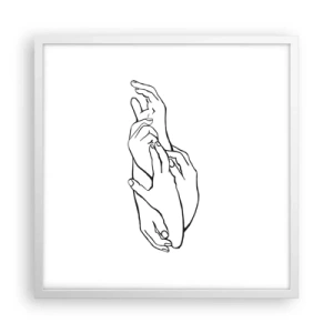 Poster in cornice bianca - Il tocco buono - 50x50 cm