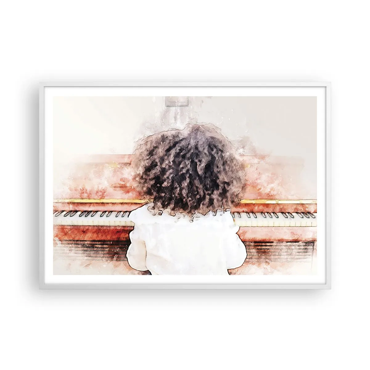 Poster in cornice bianca - Nel nuovo mondo - 100x70 cm