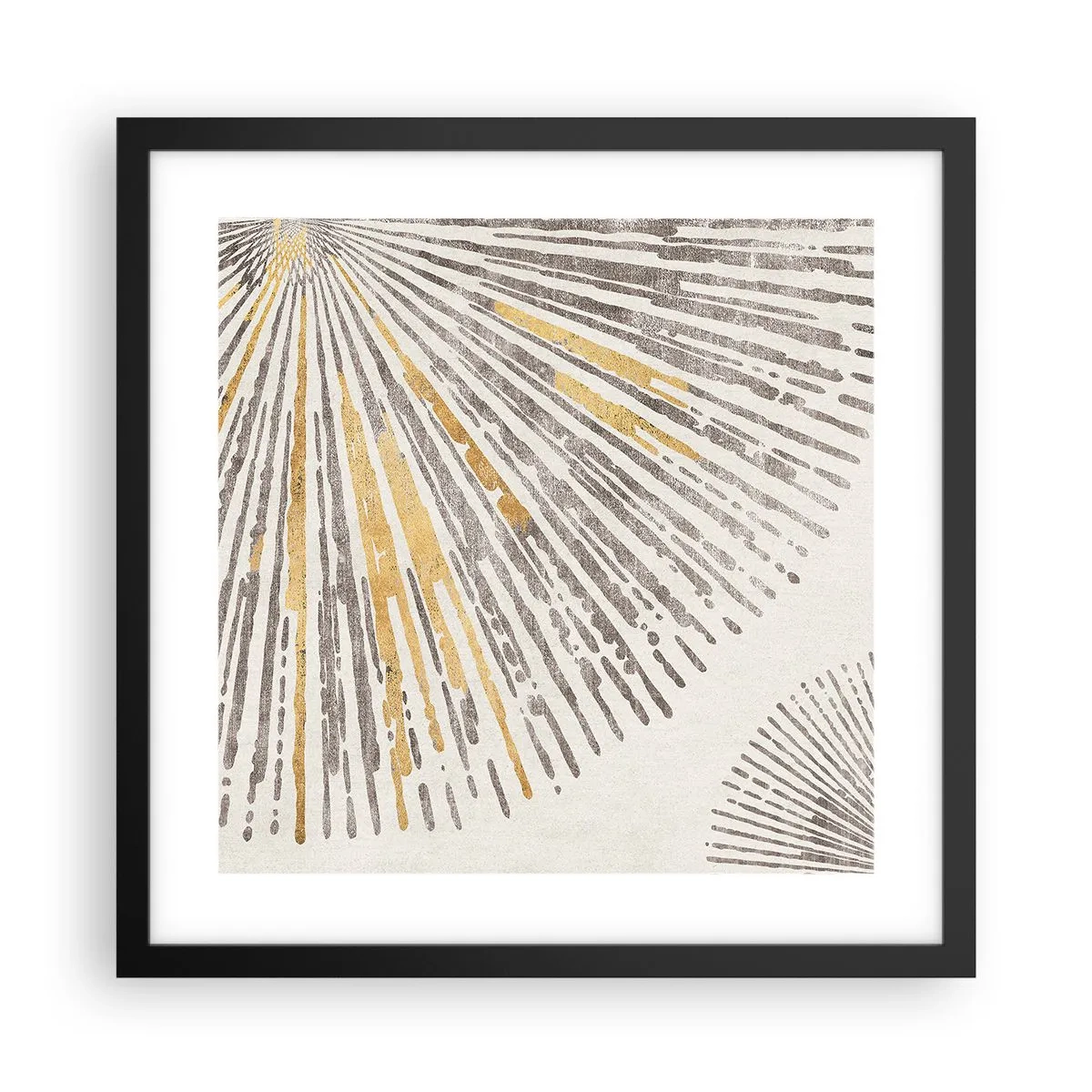 Poster in cornice nera - La bellezza dei raggi - 40x40 cm