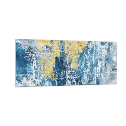 Quadro su vetro - Astrazione piena di ottimismo - 100x40 cm