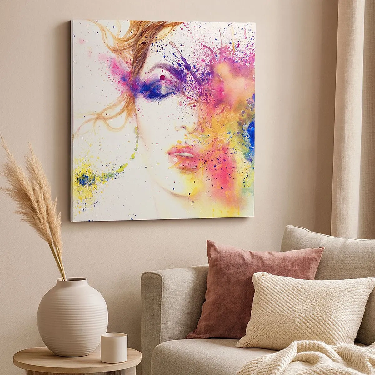 Quadro su tela - Stampe su Tela - Capogiro arcobaleno - 30x30 cm