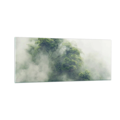 Quadro su vetro - Avvolti dalla nebbia - 100x40 cm
