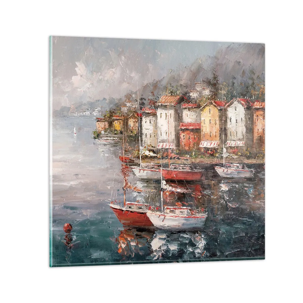 Quadro su vetro - Molo romantico - 60x60 cm