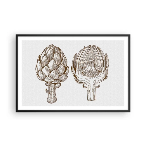 Poster in cornice nera - Lezione di anatomia - 91x61 cm