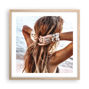 Poster in cornice rovere chiaro - Sorella dell'acqua e del sole - 50x50 cm