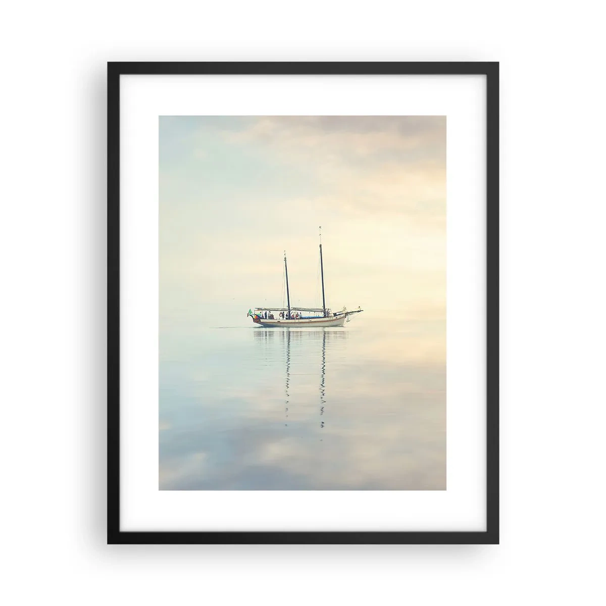 Poster in cornice nera - Silenzio in mare - 40x50 cm
