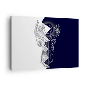 Quadro su tela - Stampe su Tela - Geometria e natura in una composizione simbolica - 70x50cm - Lotta e unità degli opposti - Decorazione murale moderna per soggiorno e camera da letto ARTTOR