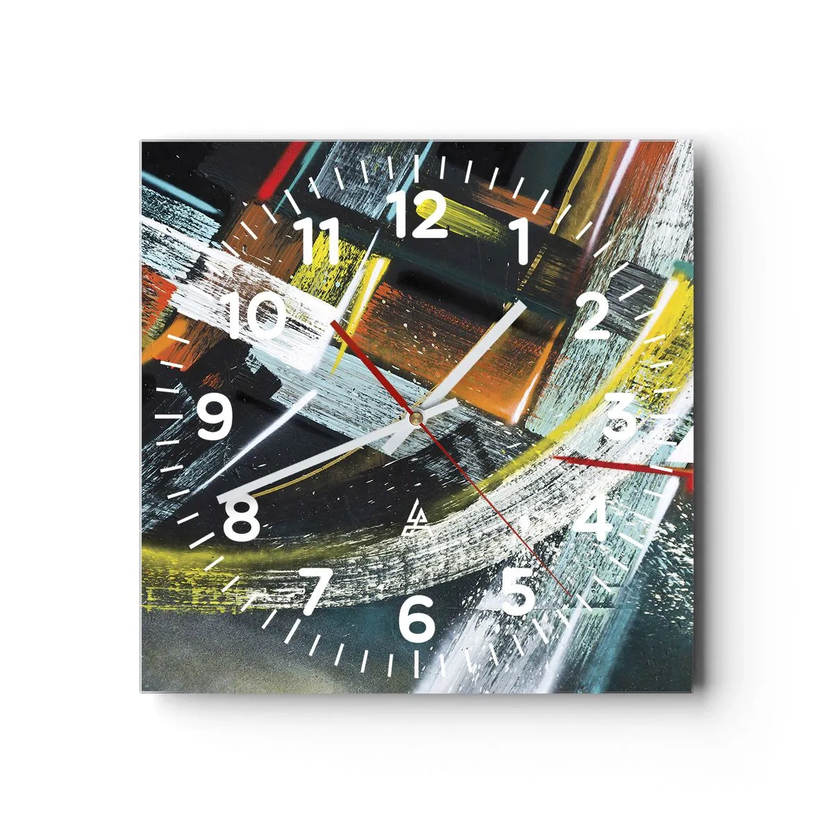 Orologio da parete - Orologio in Vetro - L'energia del movimento - 40x40 cm