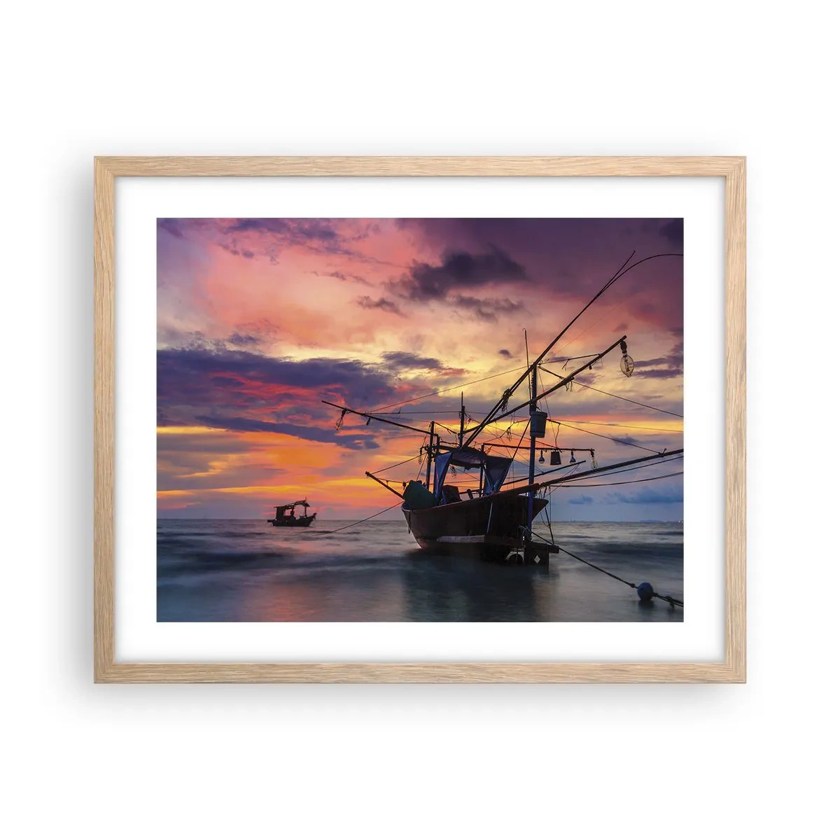 Poster in cornice rovere chiaro - Sera esotica - 50x40 cm