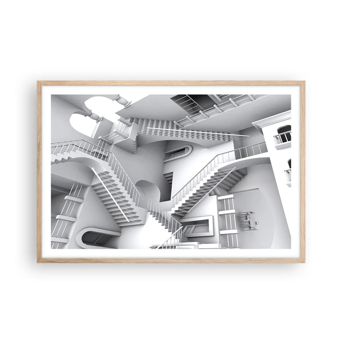 Poster in cornice rovere chiaro - Il paradosso dello spazio - 91x61 cm