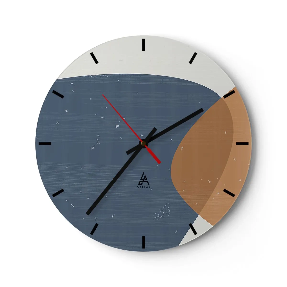 Orologio da parete - Orologio in Vetro - Ovali e influenze - 40x40 cm