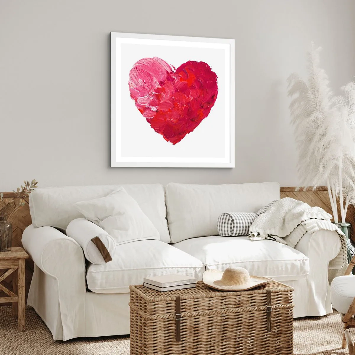 Poster in cornice bianca - All you need is love - 40x40 cm