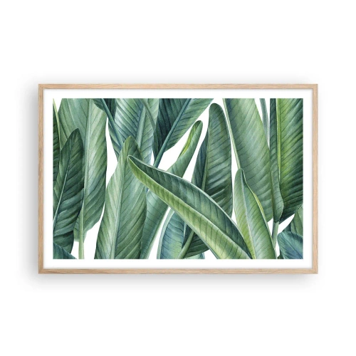 Poster in cornice rovere chiaro - Il verde in sé - 91x61 cm