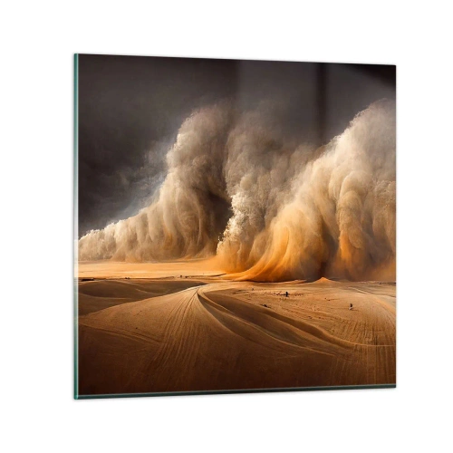 Quadro su vetro - L'ira del deserto - 30x30 cm