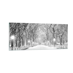 Quadro su vetro - Quattro stagioni: l'inverno - 100x40 cm
