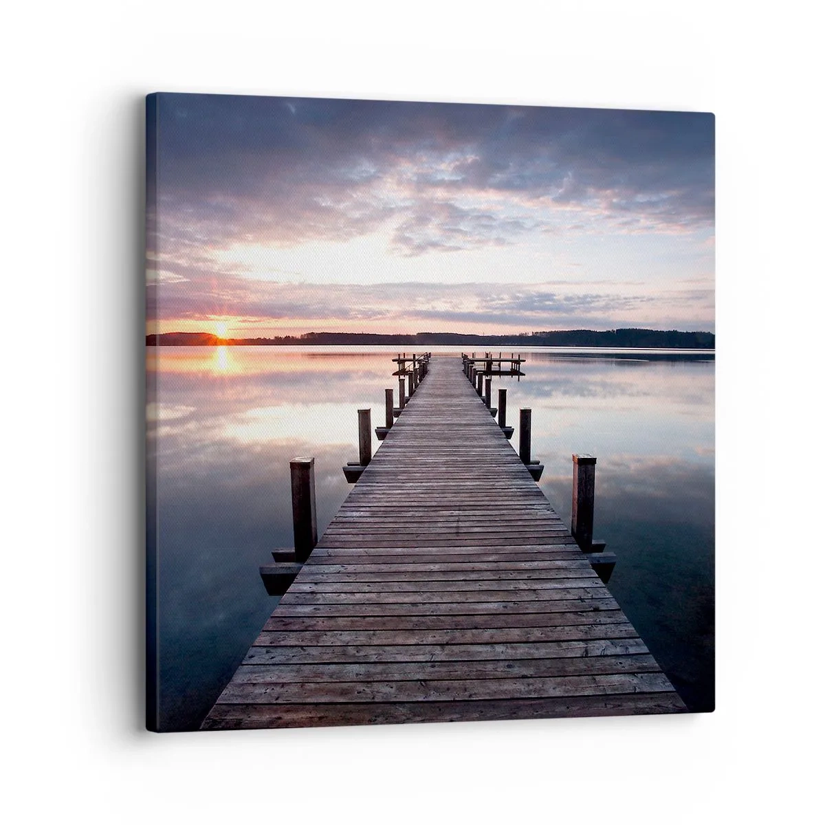 Quadro su tela - Stampe su Tela - Il silenzioso confine del giorno e della notte - 30x30 cm