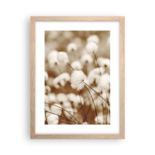 Poster in cornice rovere chiaro - Campo di morbidezza - 30x40 cm