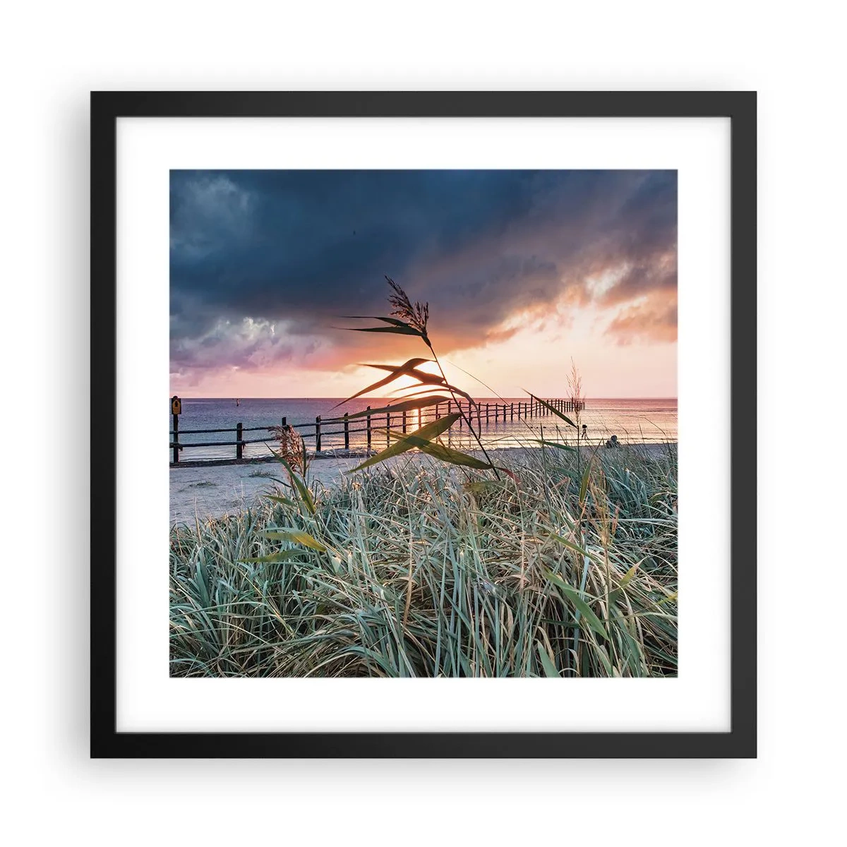 Poster in cornice nera - Non andrà via col vento - 40x40 cm