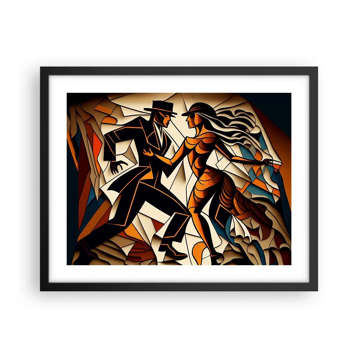 Poster in cornice nera - La danza della passione - 50x40 cm