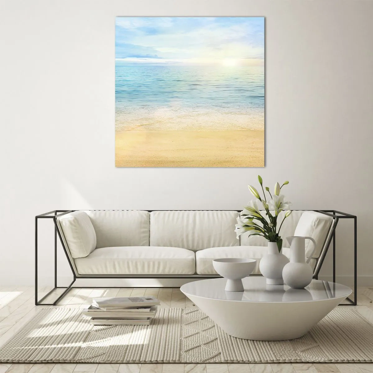 Quadro su vetro - Il grande blu - 30x30 cm